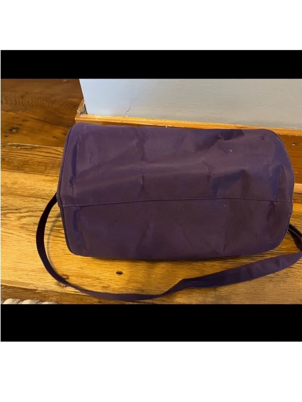 Purple ballet shoes dance bag.